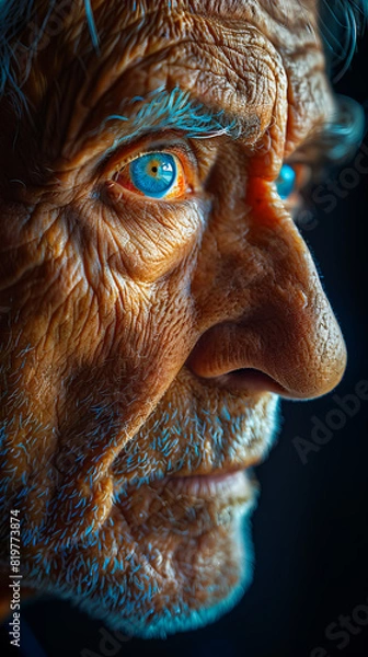 Fototapeta The Sad Face of Aging. Portrait of a Senior Gentleman