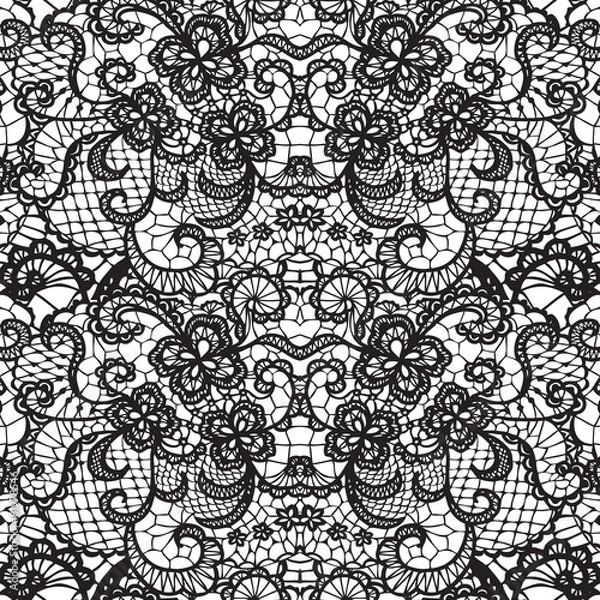 Obraz Lace seamless pattern with flowers