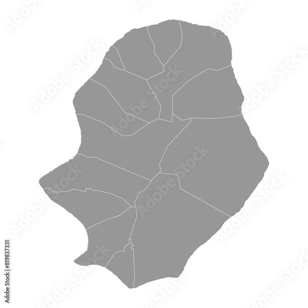 Fototapeta Niue map with administrative divisions. Vector illustration.