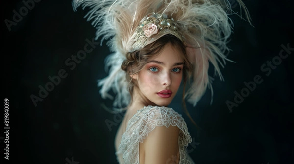 Obraz 1920s old Paris vintage fashion editorial style girl fashion woman fashion magazine wallpaper