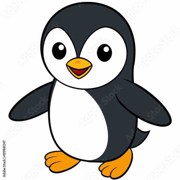 Obraz penguin on a white background