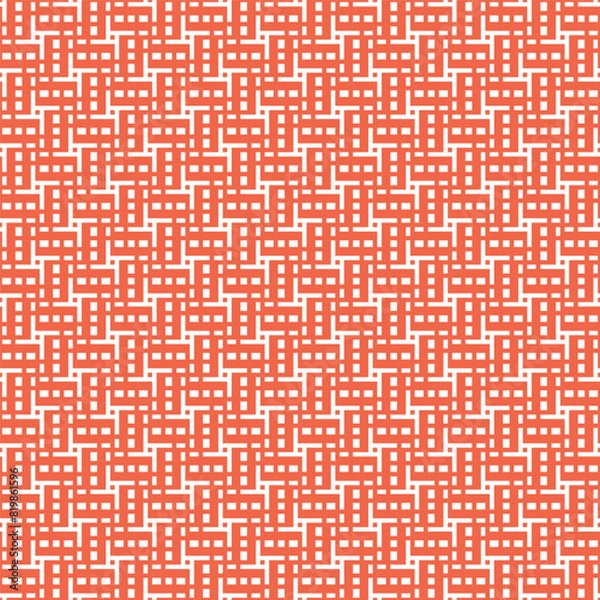 Fototapeta seamless red geometric pattern. Background for wallpaper, fabric and other