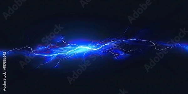 Obraz Inky Ignition: An Electrifying Illustration of Lightning's Primal Power