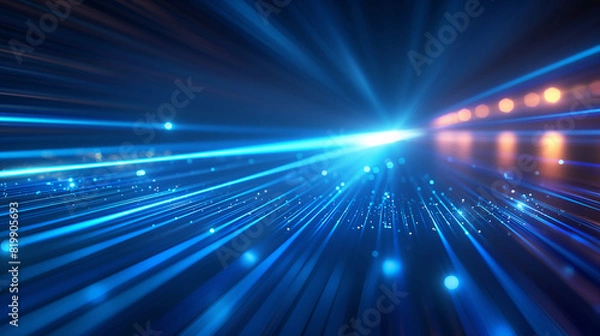 Obraz A blue light with a white starburst in the middle