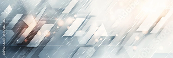 Fototapeta A white background with a lot of triangles and squares