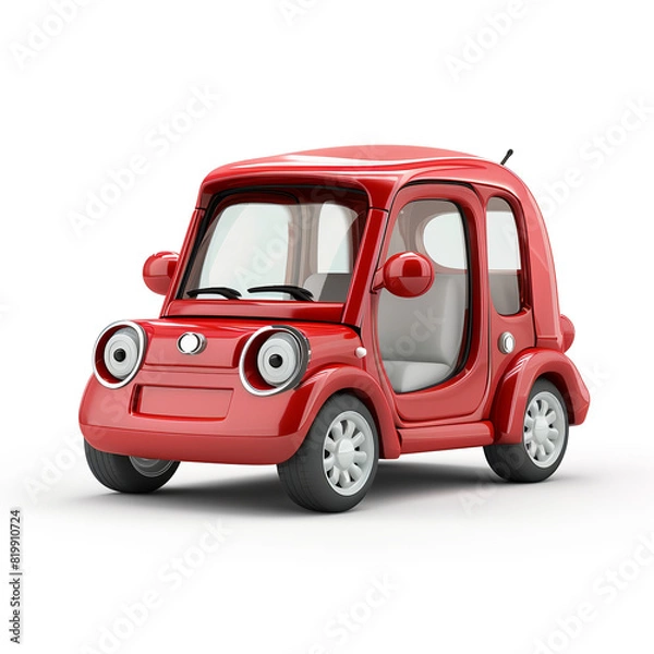 Obraz Minicar isolated white background
