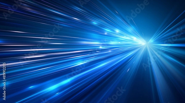 Fototapeta A blue light with a white starburst in the middle