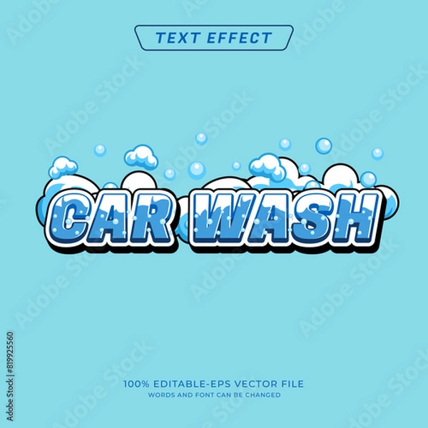 Fototapeta Car wash theme Text Effect