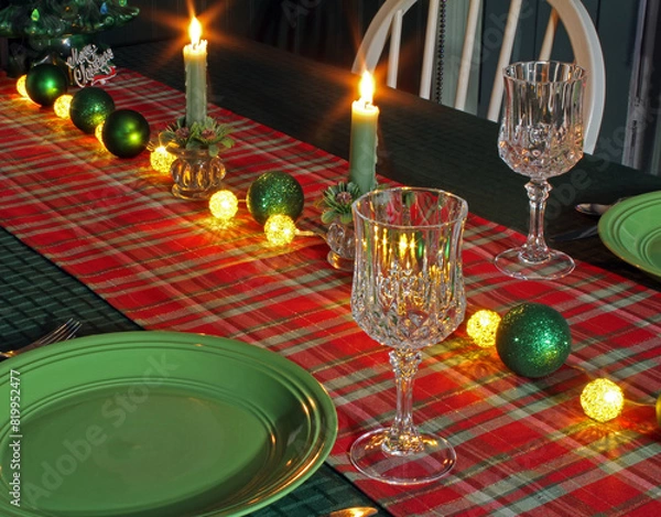 Obraz Christmas tablescape..