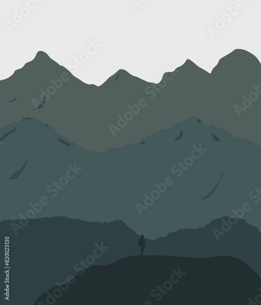 Fototapeta Wide mountain views