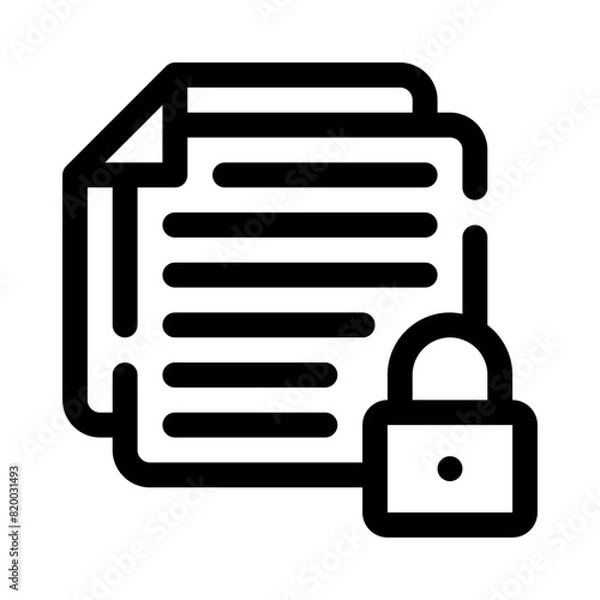 Obraz file security line icon