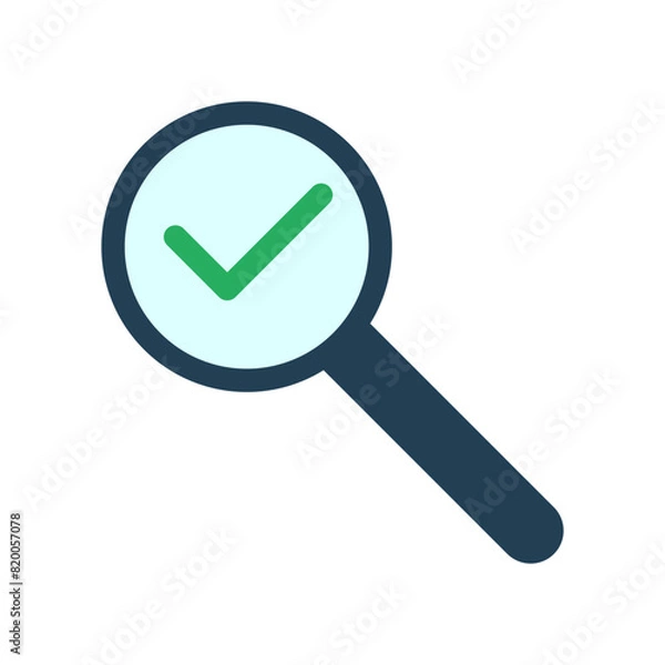 Fototapeta magnifying glass icon design vector template
