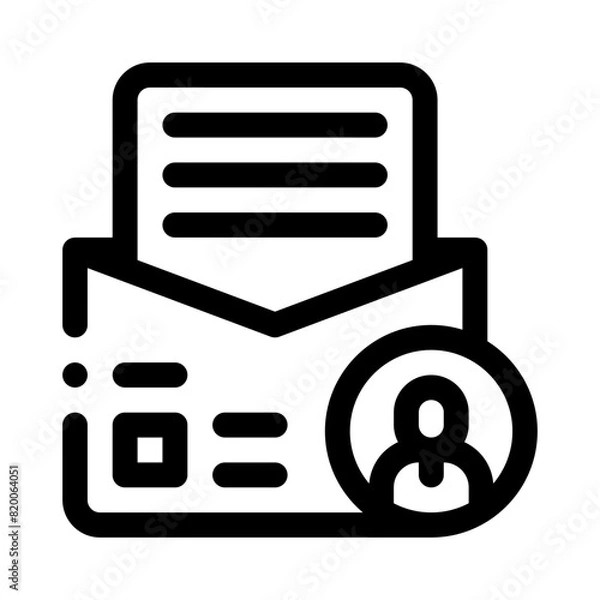 Fototapeta envelope line icon