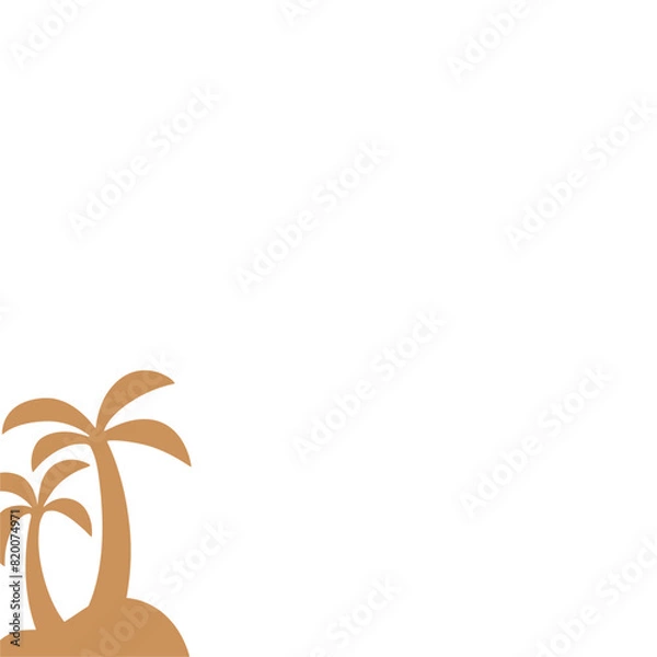 Obraz Palm Tree Corner Border