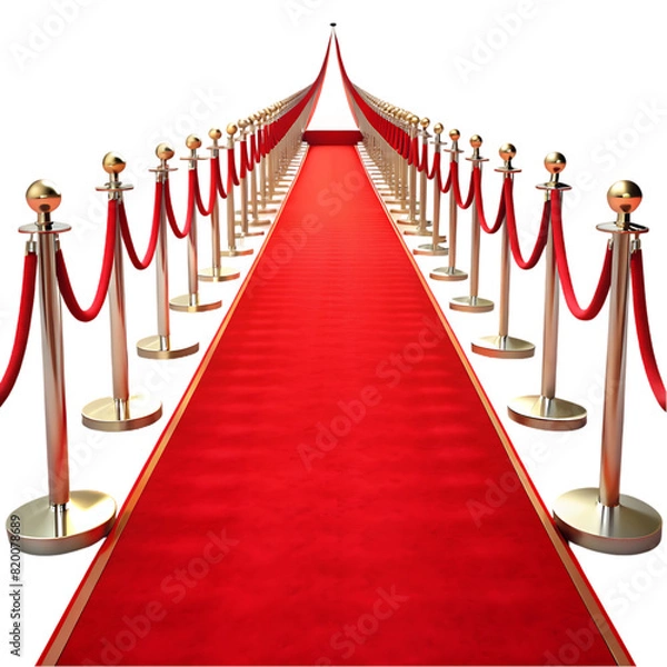 Fototapeta a red carpet transparent background
