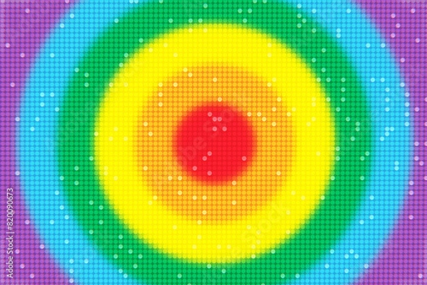 Fototapeta LGBT Vibrant Rainbow Dot Pattern Background

