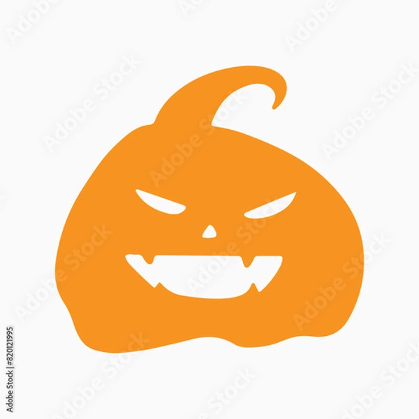 Obraz Halloween pumpkin silhouette design, editable colors