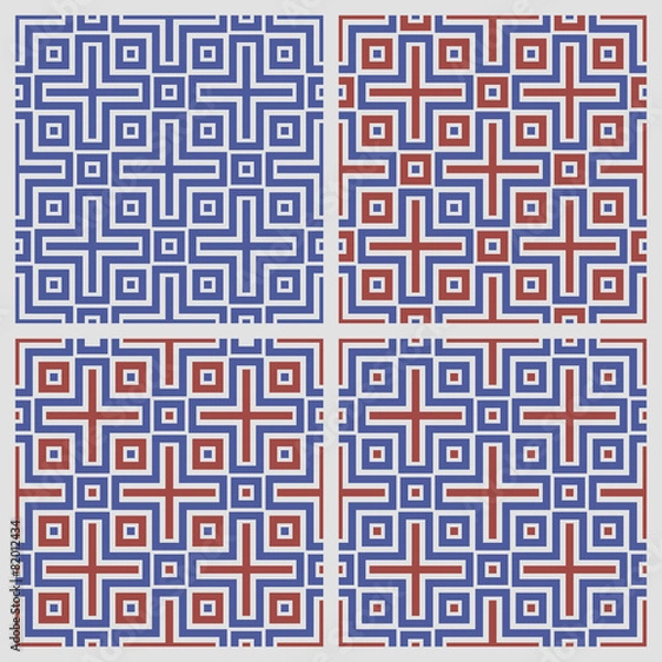 Obraz Greek cross seamless pattern