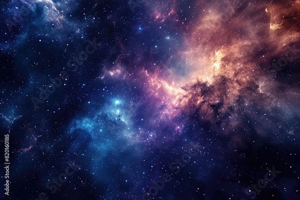 Fototapeta Stunning galaxy with stars and planets in space