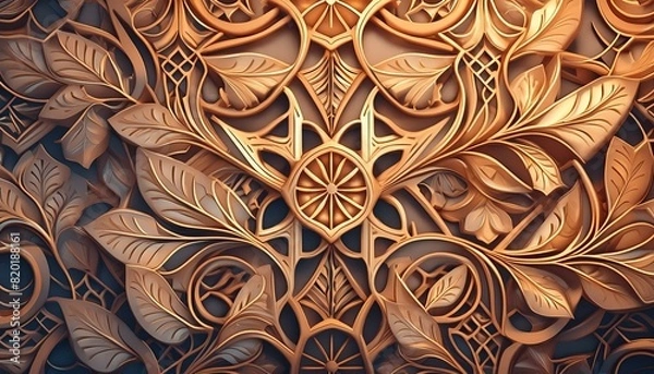 Obraz Artistic Precision: Inlaid Style Geometric Patterns