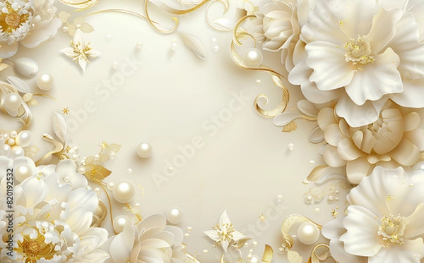 Obraz background with white flowers