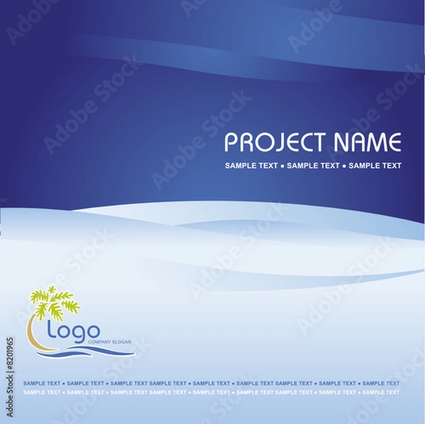 Obraz Corporate Vector Business Template Background with Logo 