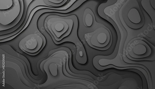 Obraz Paper cut black and white background