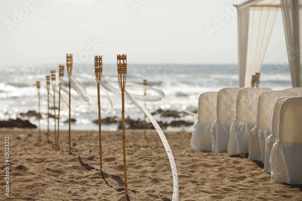 Fototapeta Beach wedding ceremony