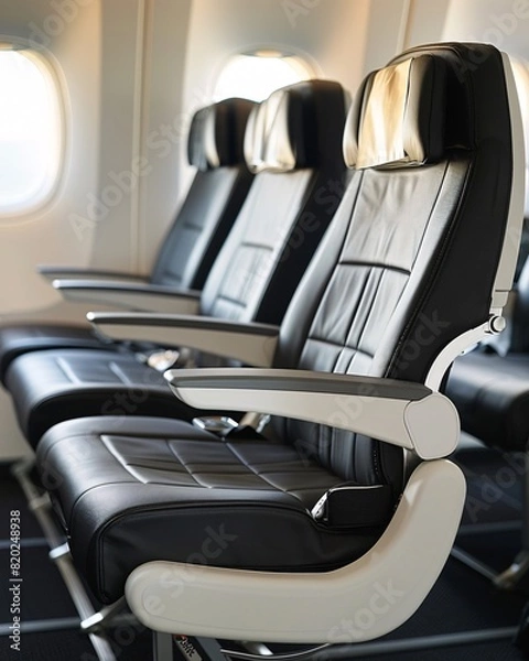 Fototapeta airplane seats background
