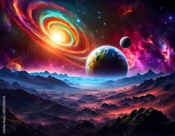 Fototapeta planet in space