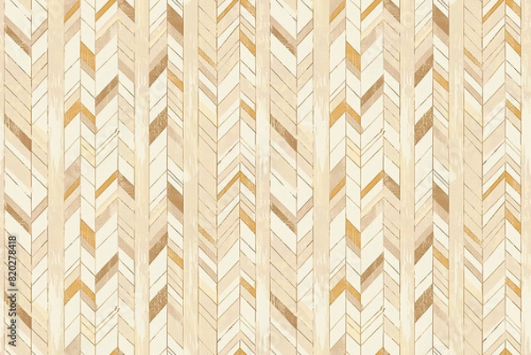 Fototapeta Elegant chevron pattern with earthy tones, seamless design ideal for sophisticated decoration and stylish tile ornaments