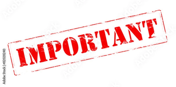 Fototapeta Important