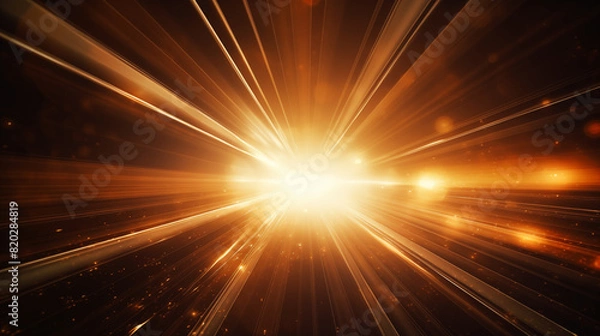 Fototapeta Bright light trails futuristic background