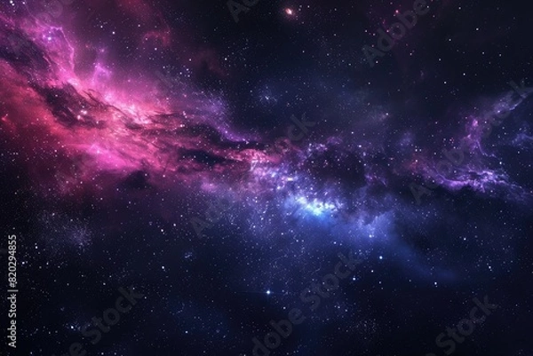 Fototapeta Beautiful galaxy background with stars and planets