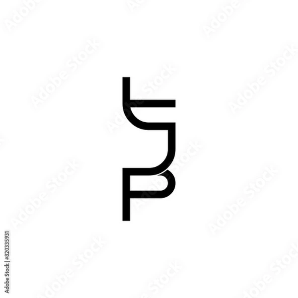Obraz tjp initial letter monogram logo design