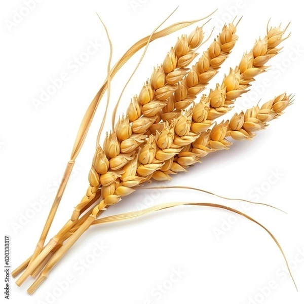 Fototapeta a bunch of ears of wheat on a isolated background