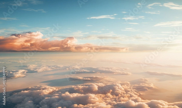 Fototapeta Aerial Sunset View of Clouds.
