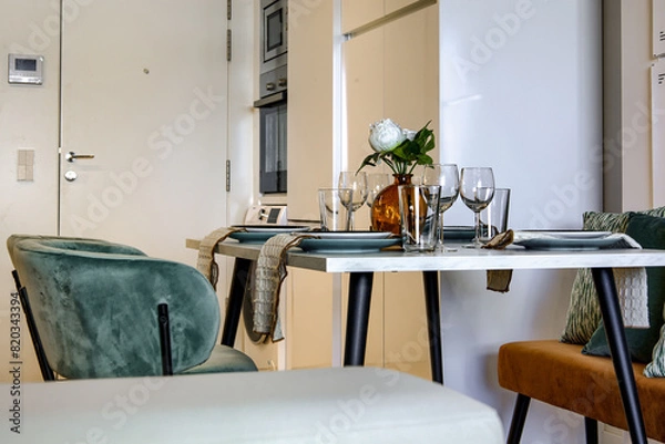 Fototapeta The dining room should generally create a welcoming and, above all, comfortable and functional atmosphere