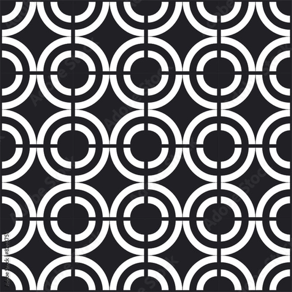Obraz Seamless black and white pattern