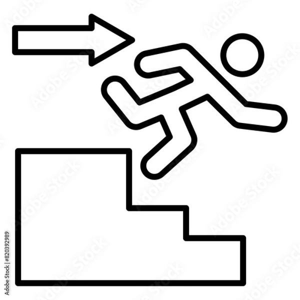 Obraz emergency stairs icon