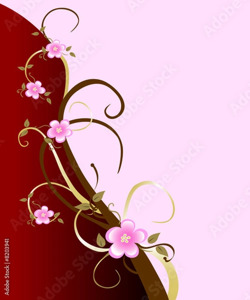 Obraz Pink Cherry Blossom Background