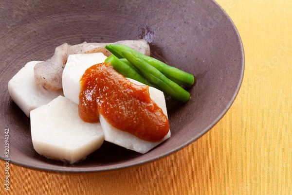 Fototapeta 里芋の柚子味噌掛け