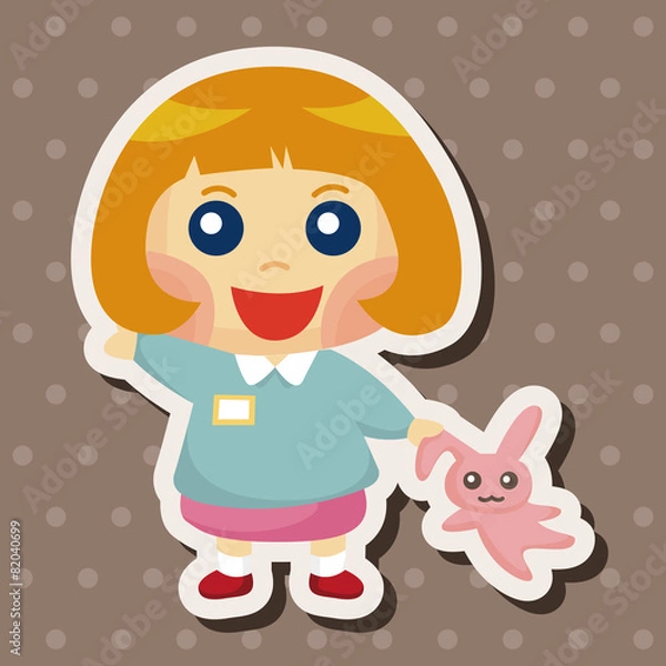 Fototapeta kid theme elements