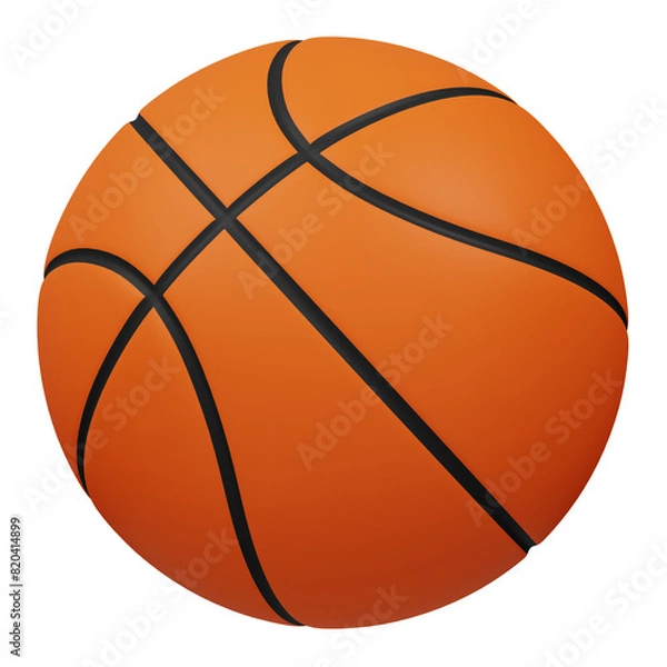 Fototapeta basketball 3d icon isolated on the transparent background