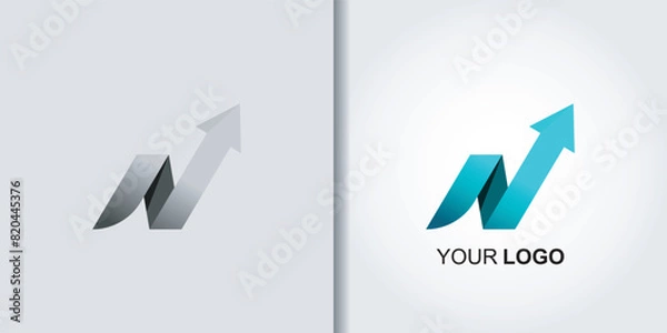 Obraz growth graphic table logo set