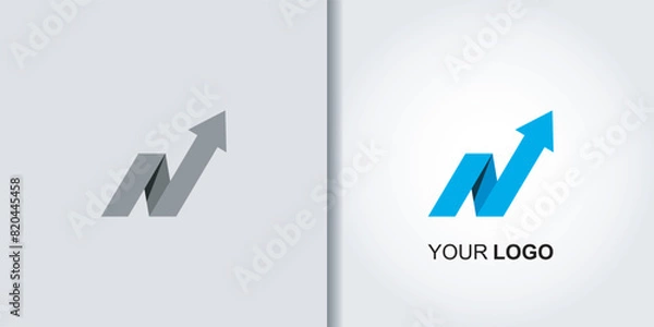 Obraz growth graphic table logo set