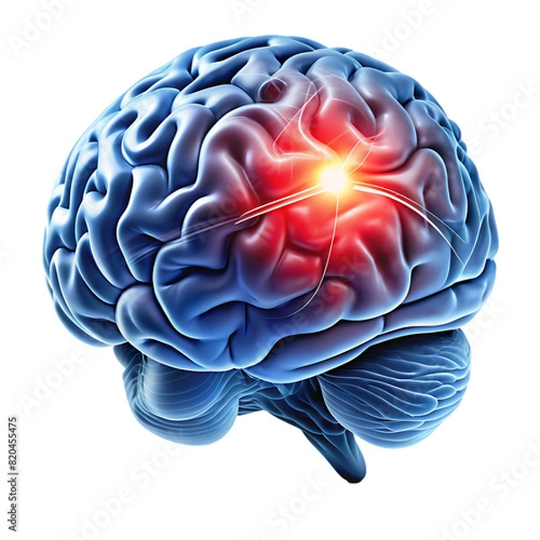 Obraz human brain pain symbol brain transparent background