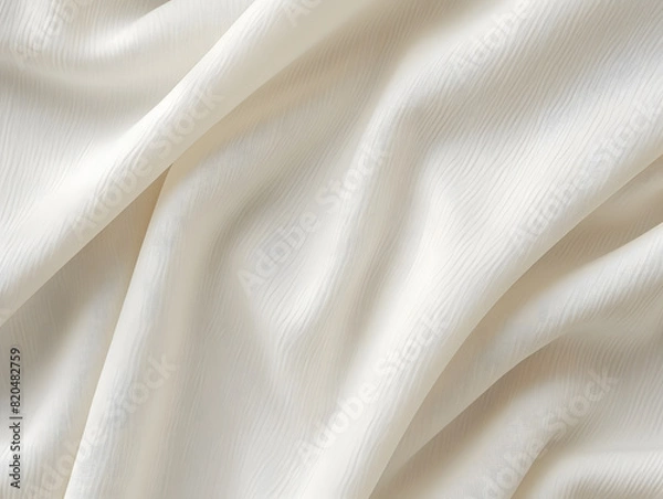 Fototapeta white silk fabric created with generative ai