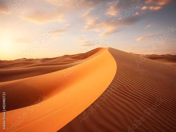 Obraz sand dunes in the desert created with generative ai