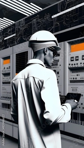 Obraz Futuristic DevOps Control Center Optimizing Mission Critical Through Advanced Digital Interfaces